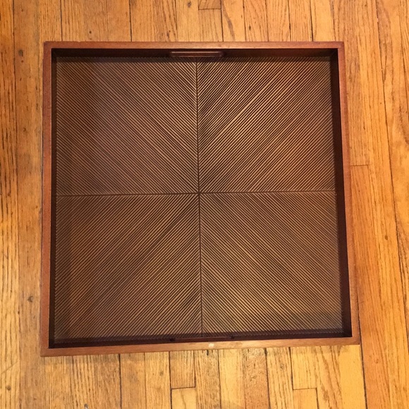 Crate&Barrel Other - Oversized Crate & Barrel carved square tray